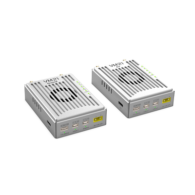 VM21 Video&amp;Data&amp;RC link supports three frequency bands and can transmit 10km Ground-to-Air with Mesh networking.