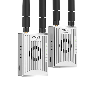 VM21 Video&amp;Data&amp;RC link supports three frequency bands and can transmit 10km Ground-to-Air with Mesh networking.