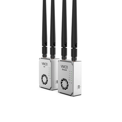 VM31 Video&amp;Data&amp;RC link has two frequencies optional(800MHz、1.4GHz) with 15km grade(air to ground) transmission range.
