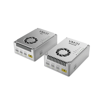 VM31 Video&amp;Data&amp;RC link has two frequencies optional(800MHz、1.4GHz) with 15km grade(air to ground) transmission range.