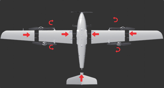 CP15 Electric VTOL UAV has 70km/h cruising speed and 30km control radius with 5.0kg maximum load weight.