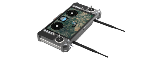 T30 all-in-one hand-held GCS can control two to three drones at the same time with 23physical channels and Dual SBUS